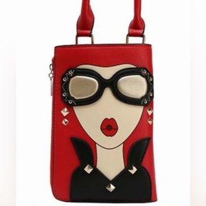 Ella and Elly Red Glamour Girl Crossbody	~NWT
